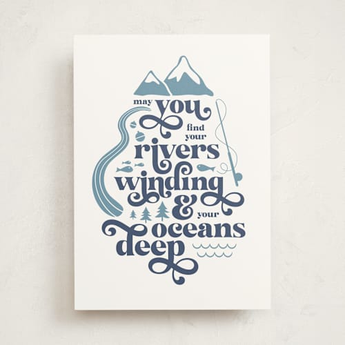 This is a ocean birthday cards for him with standard by Kamala Nahas called oceans deep printing on signature in greeting cards