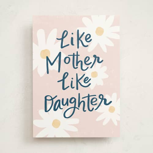 This is a blush birthday cards for her with standard by Pixel and Hank called like mother printing on signature in greeting cards