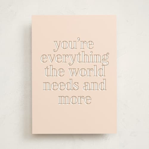 This is a bubblegum birthday cards for her with standard by Baumbirdy called everything printing on signature in greeting cards