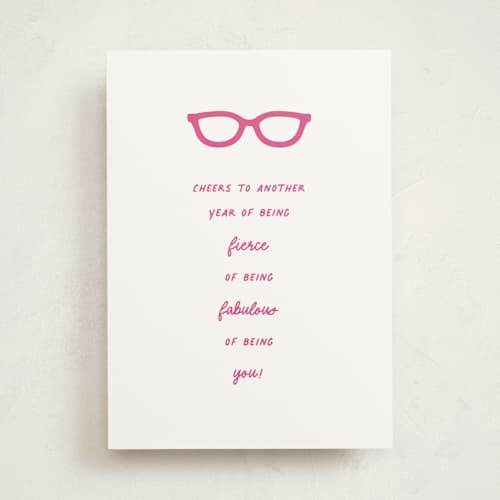 This is a poppy birthday cards for her with standard by Sarah Hale called fierce birthday printing on signature in greeting cards