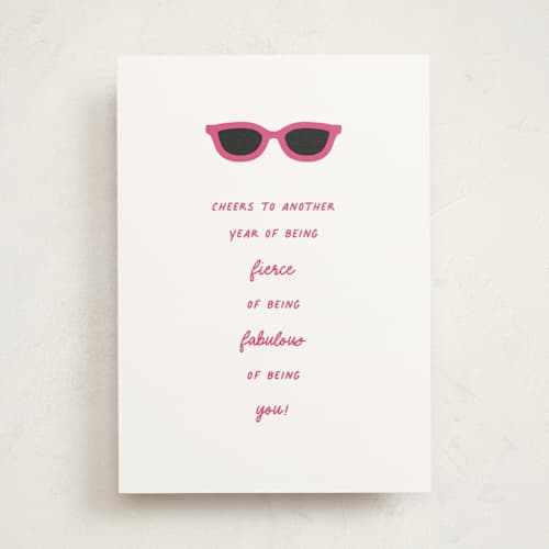 This is a poppy birthday cards for her with standard by Sarah Hale called fierce birthday printing on signature in greeting cards
