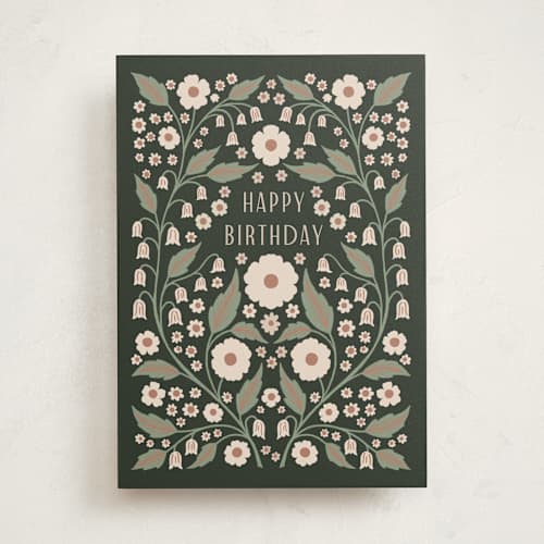This is a fern birthday cards for her with standard by Katharine Watson called forest printing on signature in greeting cards