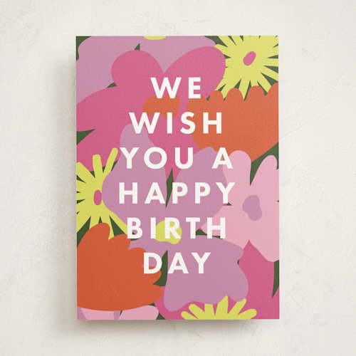 This is a tropical birthday cards for her with standard by Inkblot Design called modge podge printing on signature in greeting cards