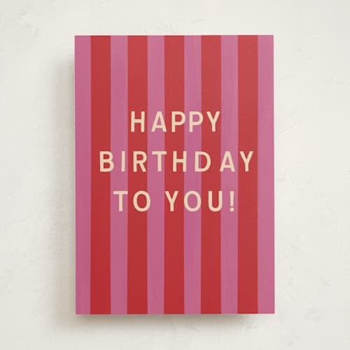 This is a berry birthday cards for her with standard by Ani Somi called birthday stripes printing on signature in greeting cards