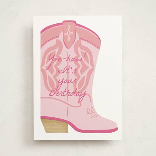 This is a peony birthday cards for her with standard by Itsy Belle Studio called yee-haw! printing on signature in greeting cards