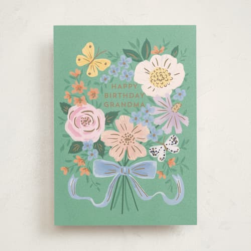 This is a garden birthday cards for her with standard by Petra Kern called a bouquet for you printing on signature in greeting cards