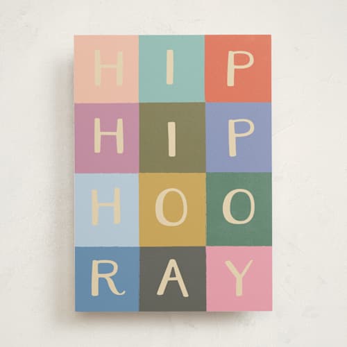 This is a gumdrop graduation cards with standard by Karidy Walker called hip hip hooray printing on signature in greeting cards
