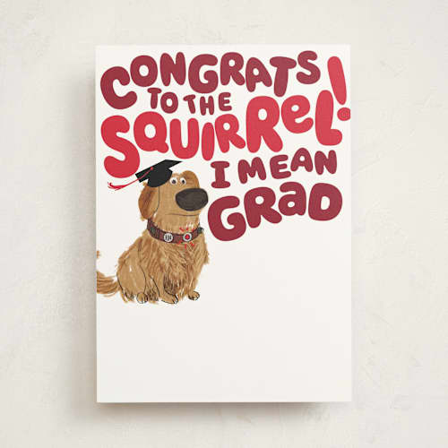 This is a mulberry graduation cards with standard by Baumbirdy called disney and pixar's focus printing on signature in greeting cards