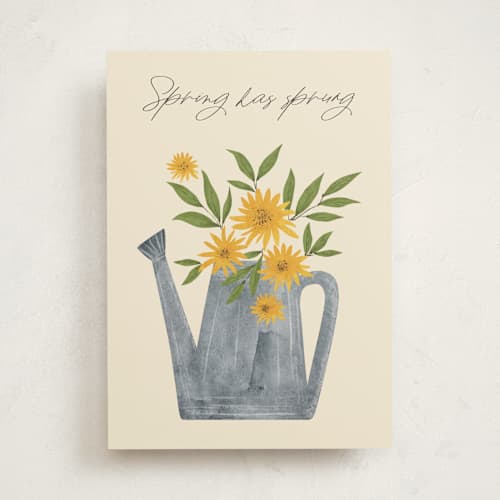 This is a ivory get well soon cards with standard by Marina Onoprienko called sun flowers printing on signature in greeting cards