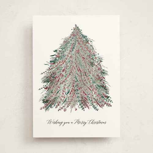 This is a pine greeting cards with standard by Jennifer Lew called enchanted printing on signature in greeting cards