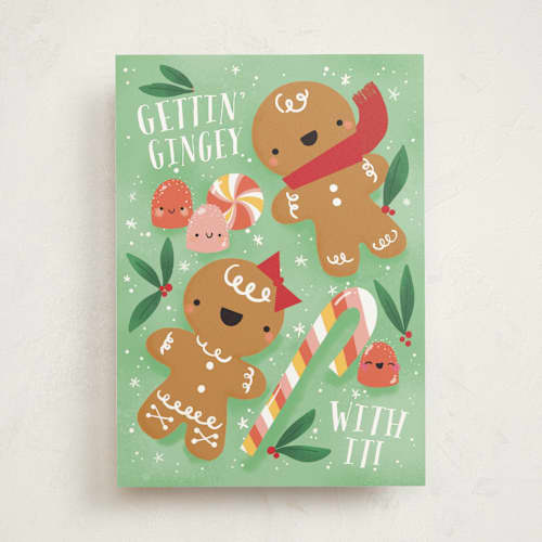 This is a morning dew greeting cards with standard by Itsy Belle Studio called gettin' gingey with it printing on signature in greeting cards