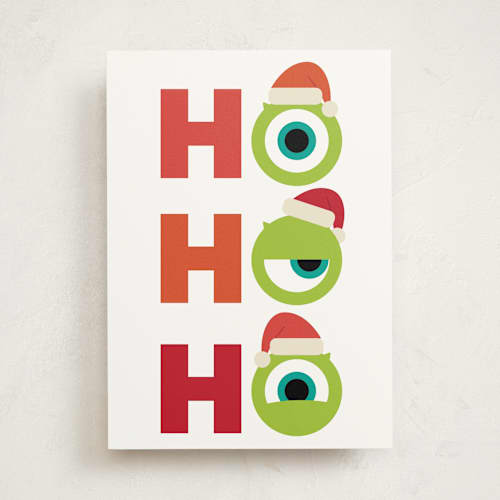 This is a slime greeting cards with standard by Claudia Orengo called disney and pixar's ho ho hope printing on signature in greeting cards