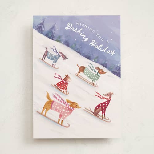 This is a arctic mist greeting cards with standard by Kim Thoa called dashing holiday printing on signature in greeting cards