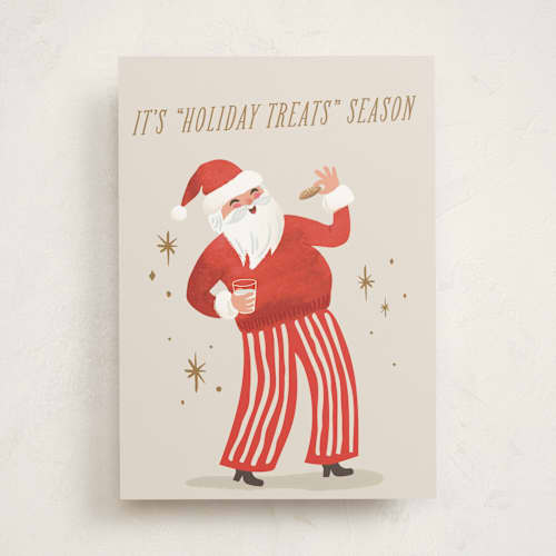 This is a buttercream greeting cards with standard by Karidy Walker called stretchy pants printing on signature in greeting cards