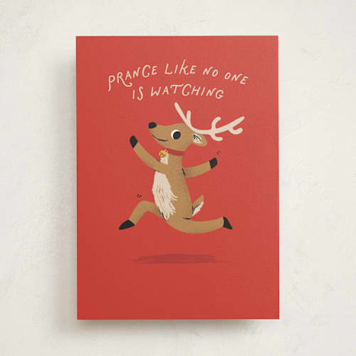 This is a candy apple greeting cards with standard by mo kelley called prance printing on signature in greeting cards