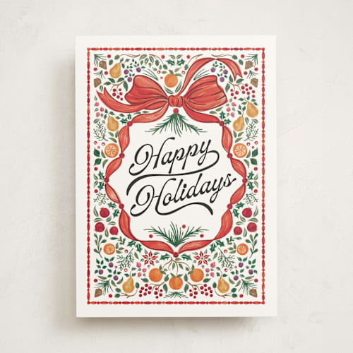 This is a marmalade greeting cards with standard by Paper Sun Studio called ribbon wreath printing on signature in greeting cards