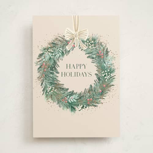 This is a wreath greeting cards with standard by frau brandt called natural wreath printing on signature in greeting cards