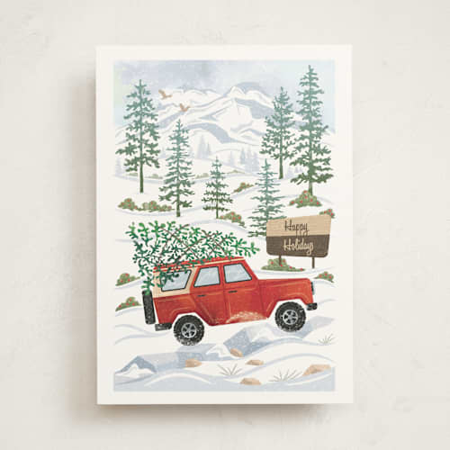 This is a frost greeting cards with standard by Paper Sun Studio called rocky road christmas printing on signature in greeting cards