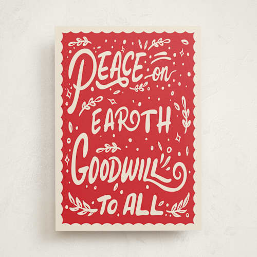 This is a firetruck greeting cards with standard by Ilene Guy called goodwill to all printing on signature in greeting cards