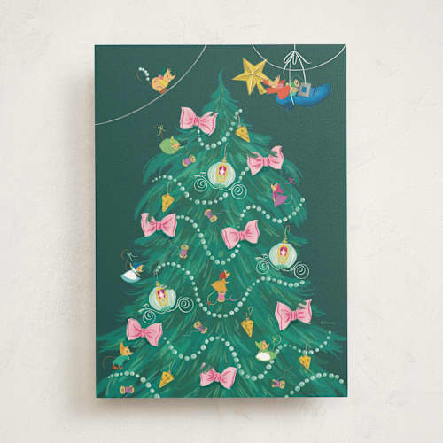 This is a evergreen greeting cards with standard by Jackie Crawford called disney cinderella's dressmakers christma printing on signature in greeting cards