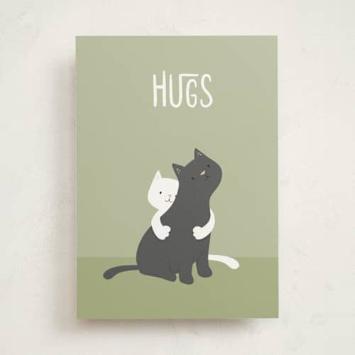 This is a fern friendship cards with standard by Gila von Meissner called cat hugs printing on signature in greeting cards