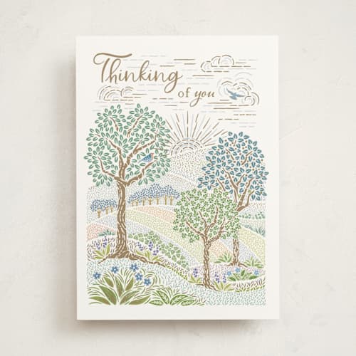 This is a meadow friendship cards with standard by Paper Sun Studio called the morning after printing on signature in greeting cards