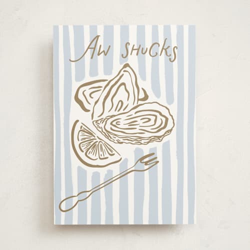 This is a sea friendship cards with standard by Jenna Holcomb called aw shucks printing on signature in greeting cards