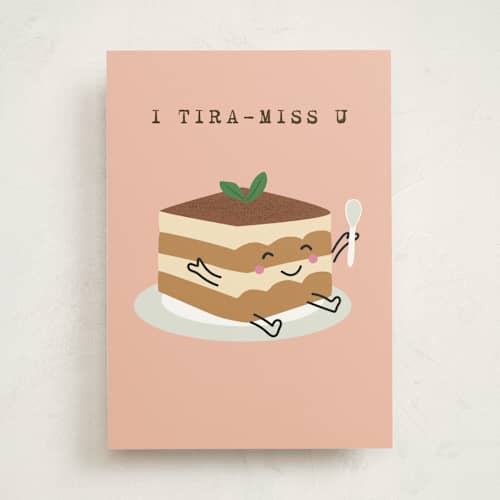 This is a peach friendship cards with standard by Jennifer Lew called tiramisu printing on signature in greeting cards
