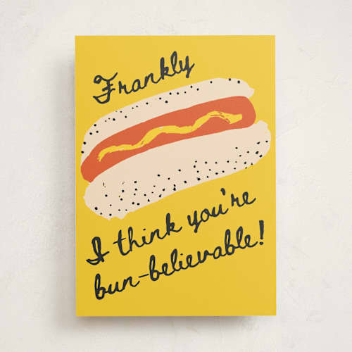 This is a mustard friendship cards with standard by Inkblot Design called frankly printing on signature in greeting cards