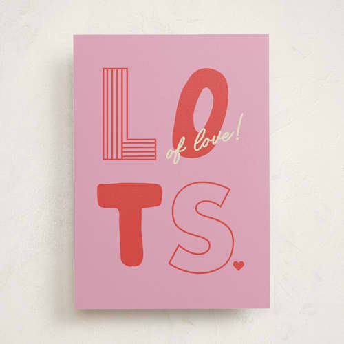 This is a bubblegum friendship cards with standard by Helena Vitto called whole lotta love printing on signature in greeting cards
