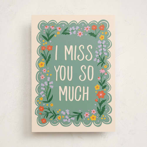 This is a garden friendship cards with standard by 2birdstone called country scallop printing on signature in greeting cards