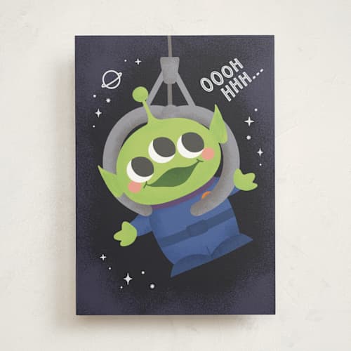 This is a midnight birthday cards for kids with standard by Itsy Belle Studio called disney and pixar's you've been chosen printing on signature in greeting cards