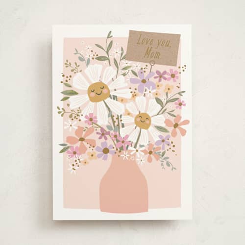 This is a petal mothers day cards with standard by Karidy Walker called mothers day flowers printing on signature in greeting cards