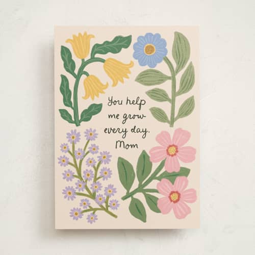 This is a garden mothers day cards with standard by Kercia Jane called in every way printing on signature in greeting cards