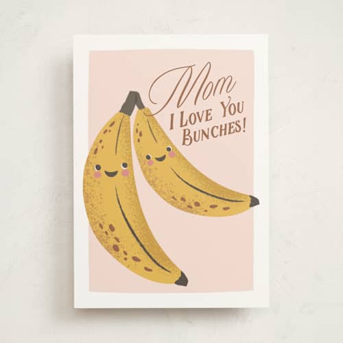 This is a banana mothers day cards with standard by Karidy Walker called love you bunches printing on signature in greeting cards