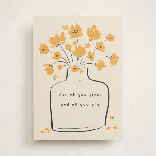 This is a champagne mothers day cards with standard by Vera Lim called bouquet 4 mom printing on signature in greeting cards