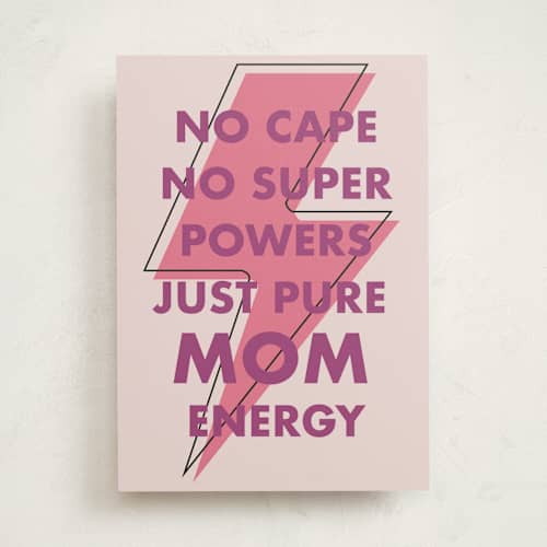 This is a blush mothers day cards with standard by Maja Cunningham called dad energy printing on signature in greeting cards