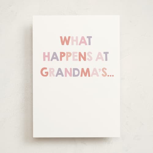 This is a pastel mothers day cards with standard by Itsy Belle Studio called what happens at grandma's printing on signature in greeting cards