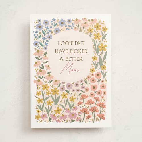 This is a petal mothers day cards with standard by Karidy Walker called flower garden printing on signature in greeting cards