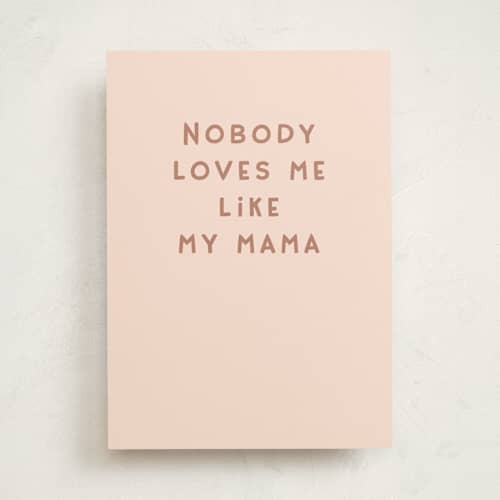 This is a peach mothers day cards with standard by chocomocacino called fritule printing on signature in greeting cards