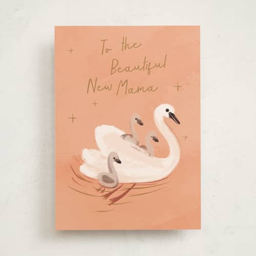 This is a sweet potato mothers day cards with standard by Ani Somi called mama swan printing on signature in greeting cards