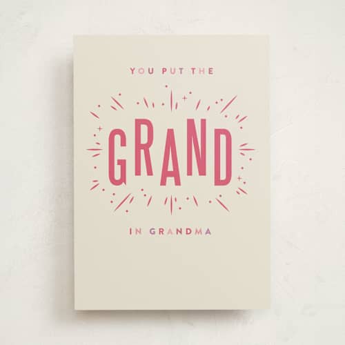This is a cream mothers day cards with standard by Robert and Stella called grand-ma printing on signature in greeting cards