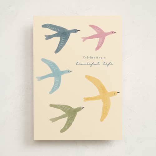 This is a cream sympathy cards with standard by Adelyn T. called wings of peace printing on signature in greeting cards