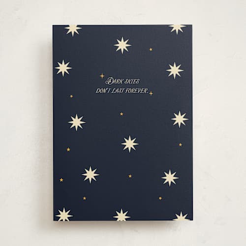 This is a midnight sympathy cards with standard by Helena Vitto called hello, brighter days printing on signature in greeting cards