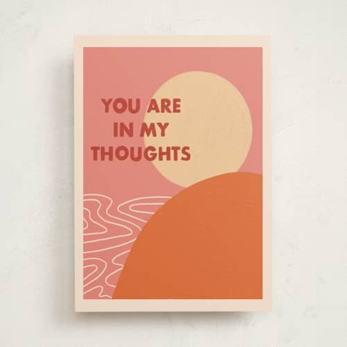 This is a brick sympathy cards with standard by Janna Sue Design called thoughtful sunset printing on signature in greeting cards