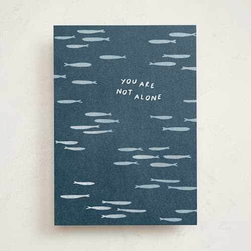 This is a deep sea sympathy cards with standard by Sumak Studio called not alone printing on signature in greeting cards