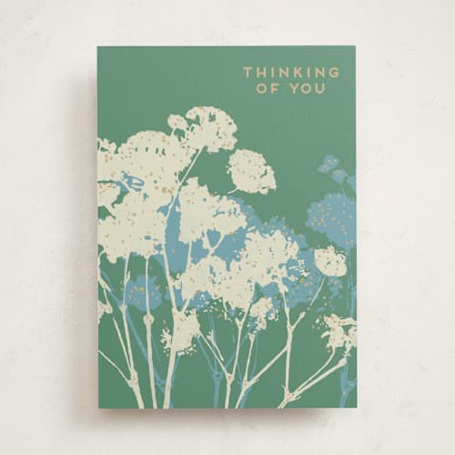 This is a forest sympathy cards with standard by Alisa Galitsyna called among the blooms printing on signature in greeting cards