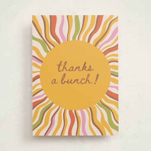 This is a sunshine greeting cards with standard by Sierra Lee called thanks a bunch sunshine printing on signature in greeting cards