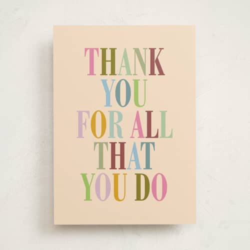 This is a apricot greeting cards with standard by Baumbirdy called you printing on signature in greeting cards