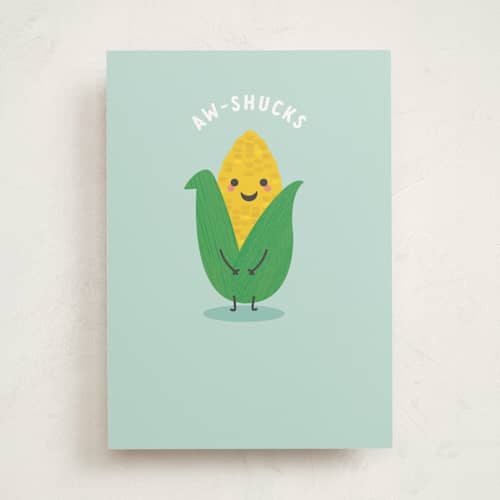 This is a serenity greeting cards with standard by Angela Garrick called aw-shucks printing on signature in greeting cards